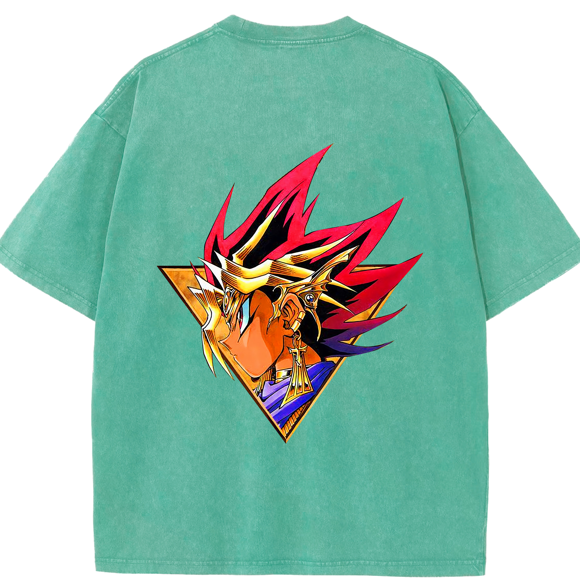 （画像用） 遊☆戯☆王 Yu-Gi-Oh! 綿100% ヴィンテージ風 半袖Tシャツ（背面プリント）